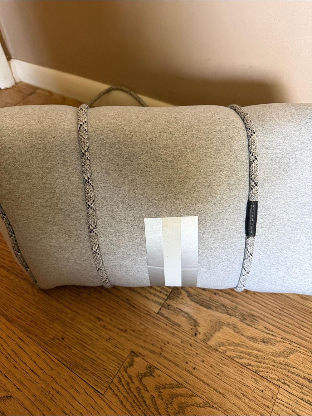 Large Ah-Dorned Neoprene Gym/Travel/Tote with White/Silver Stripe, Like New - Picture 9 of 9
